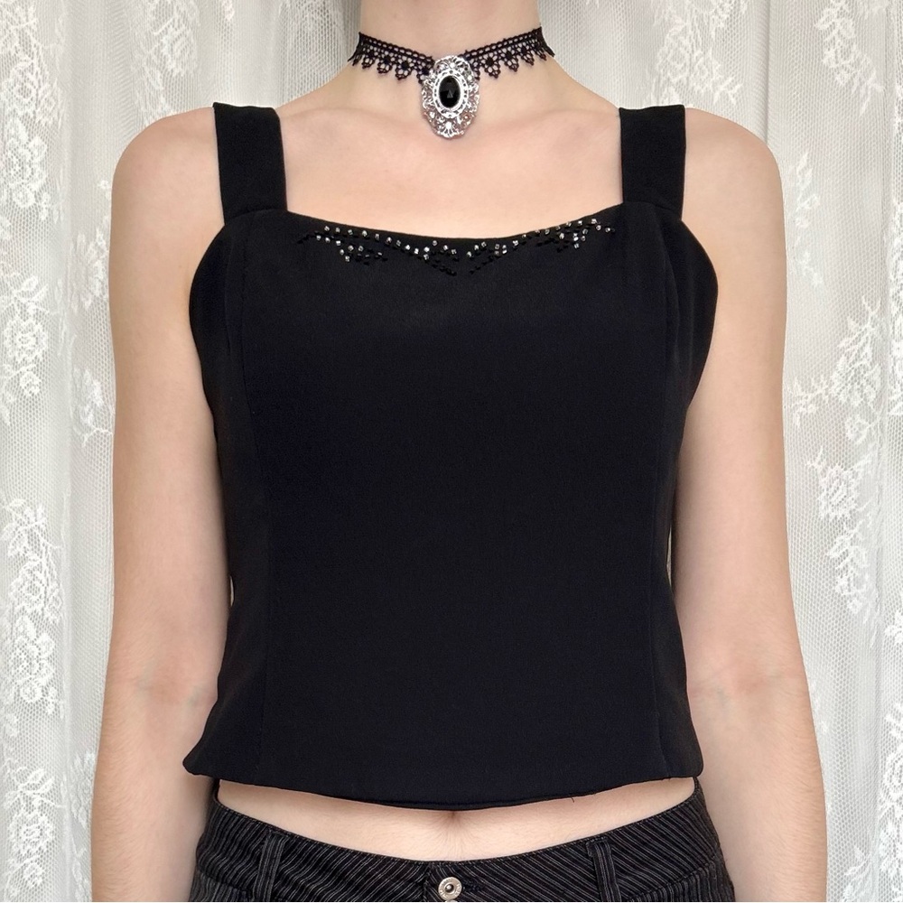 Vintage Vampy Whimsygoth Black Blouse